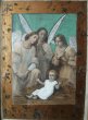 画像3: フランスアンティーク　金彩のミニフレーム　天使とイエス　手彩色 (3)