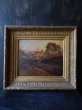 画像1: 西洋骨董屋　フランス１９世紀絵画　モレステルの黄昏　バルビゾン派風景画　油彩 (1)