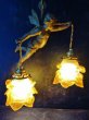 画像7: 西洋アンティーク照明・フランス・天使エンジェル・吊り下げ２灯ランプ (7)