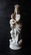 画像1: 西洋アンティーク　フランス　１９世紀　ユリの冠の聖母子像　石膏 (1)