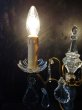 画像5: 西洋ビンテージ　フランス　テーブル２灯シャンデリア・燭台ランプ・クリスタルドロップ・照明器具　 (5)