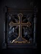 画像1: フランス西洋アンティーク　１９世紀の木彫　葡萄＆十字架　教会の宗教オブジェ／アート＆オブジェ立体 (1)
