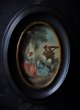 画像1: フランス西洋アンティーク　ナポレオンIII世オーバル額＆ロココ　ワトーの版画／同梱限定品 (1)