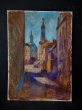 画像2: 西洋絵画　　欧州の旧市街　夢の中の散歩道　画　越智　博／アトリエ絵画館 (2)