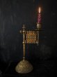 画像1: 西洋アンティーク　フランス　１９世紀　伸縮式の教会燭台　キャンドルホルダー　真鍮　／照明器具　燭台ランタン　オイルランプ (1)