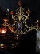 画像1: 西洋アンティーク　フランス　聖母マリア　キャンドルホルダー　五灯の教会燭台　／照明器具 (1)