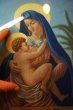 画像2: 西洋アンティーク　フランス宗教画　聖母子　1855年パステル画　／アート＆オブジェ平面 (2)