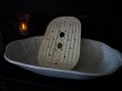 画像1: 西洋アンティーク　フランス　白い陶器　アスパラガス水切り皿　／テーブルウエア皿 (1)