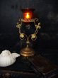 画像1: 西洋アンティーク　フランス　教会　祭壇燭台　百合のオルモル　キャンドルホルダー　／照明　燭台 (1)