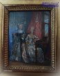 画像2: 西洋アンティーク　フランス　ロココ様式　宮廷の貴婦人　絵付け版画　アート＆オブジェ (2)