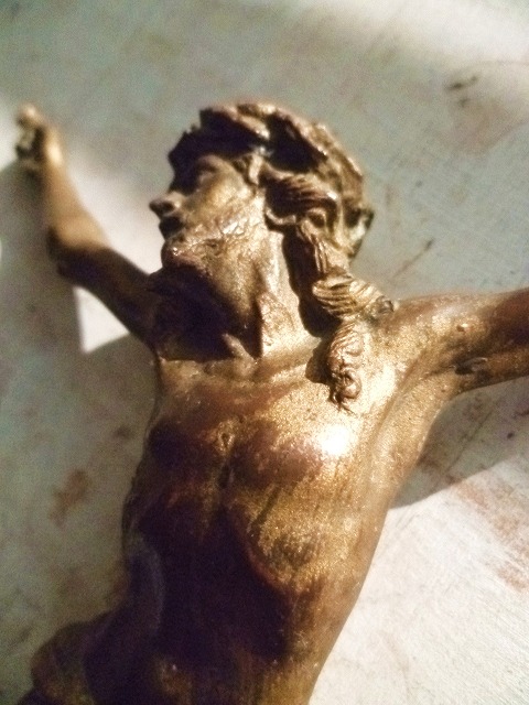 西洋骨董屋 Belle Epoque 仏蘭西アンティーク 銅製キリスト磔刑像,送り出した品々 (2495)-