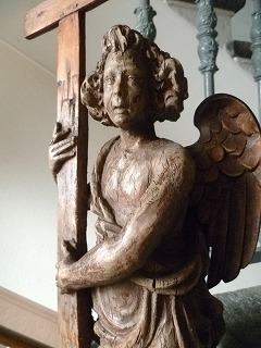 当店の記念日 木彫りの聖人 アンティーク ハンガリー - 彫刻/オブジェクト