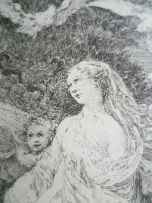 フランスアンティーク聖母と天使