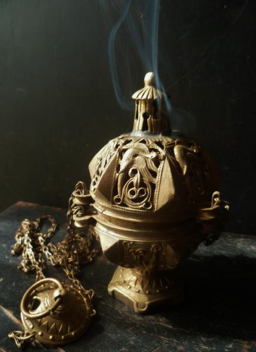 フランスアンティーク　真鍮　香炉