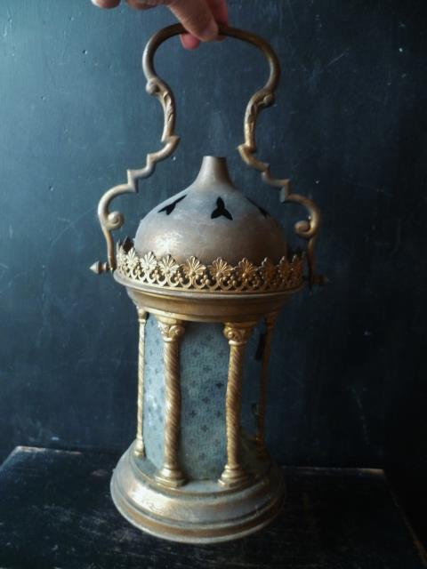 フランスアンティーク １９世紀 教会の蠟燭ランプ ランタン - 西洋骨董 
