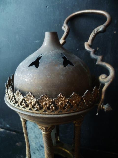 フランスアンティーク １９世紀 教会の蠟燭ランプ ランタン - 西洋骨董
