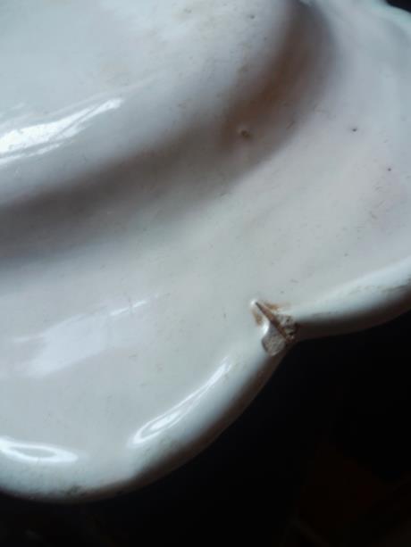 フランスアンティーク***南仏陶器 19世紀ムスティエ オーバル花リム皿 - 西洋骨董屋 Belle Epoque