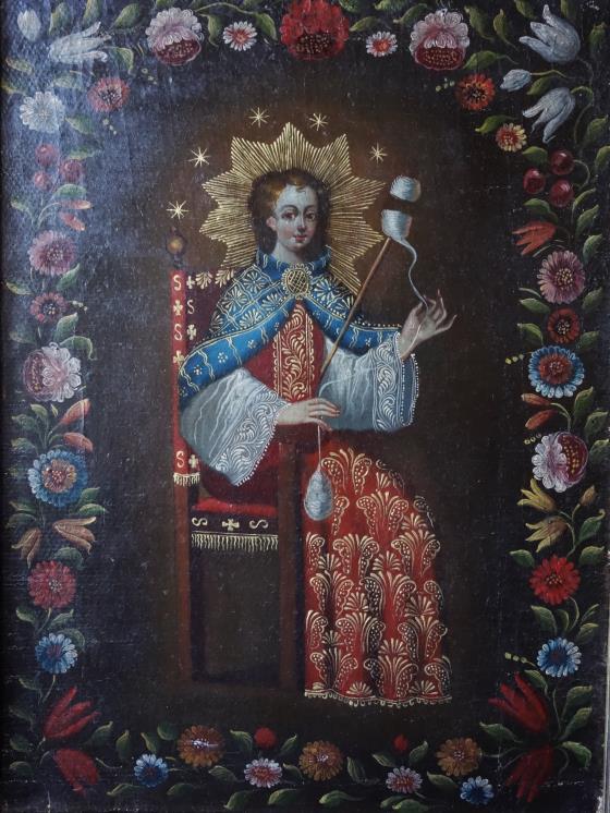 聖マルガリタ リモージュ エマイユ 18世紀 フランス アンティーク 