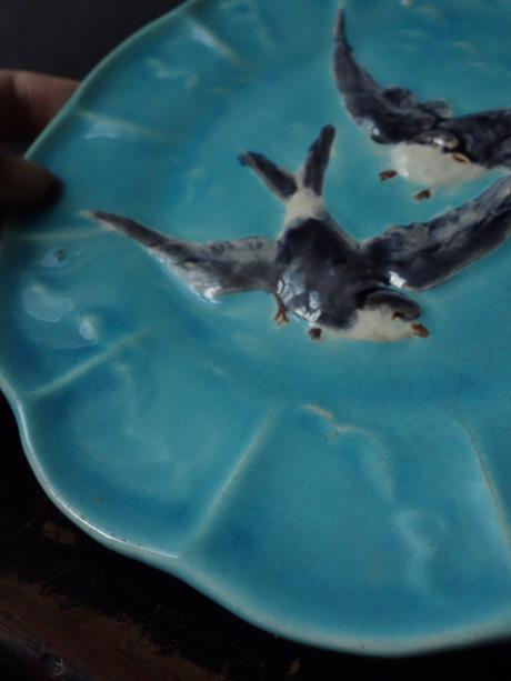 フランスアンティーク亭ベルエポック サルグミンヌ ツバメのバルボティーヌ皿