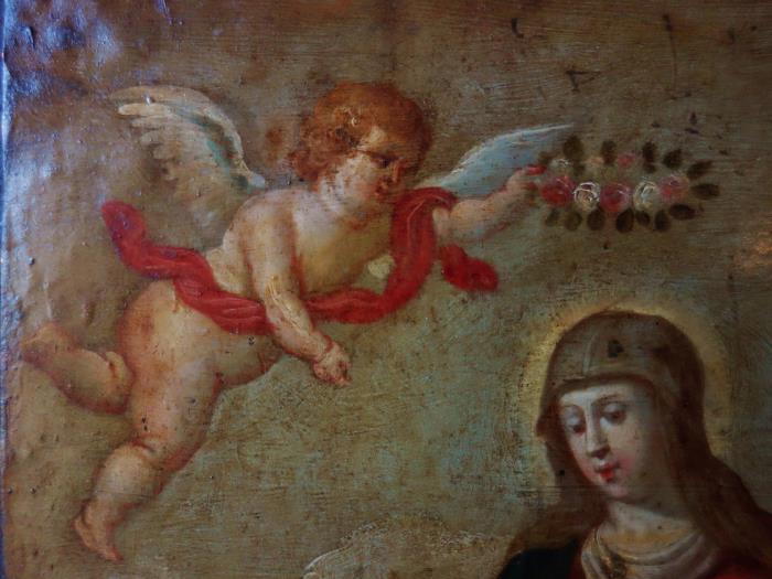 西洋骨董屋 フランスアンティーク １６５０年頃 フランス宗教画 