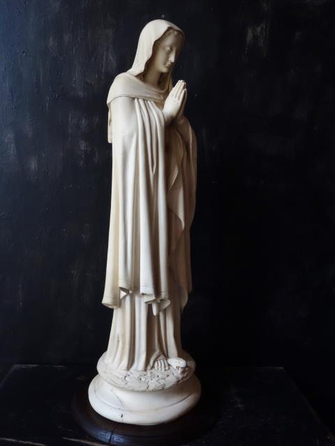 好評 キリスト バカラ マリア アンティーク 彫刻 クリスタル 立体像 