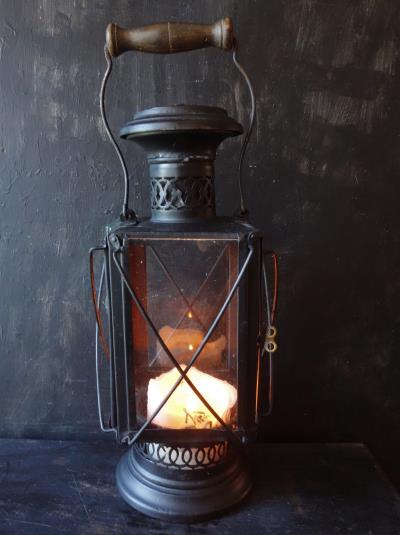 西洋骨董屋 フランスアンティーク １９世紀 蠟燭ランタン 手提げランプ