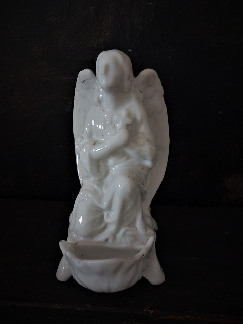 西洋アンティーク フランス 天使のベニティエ 聖水盤／アート 