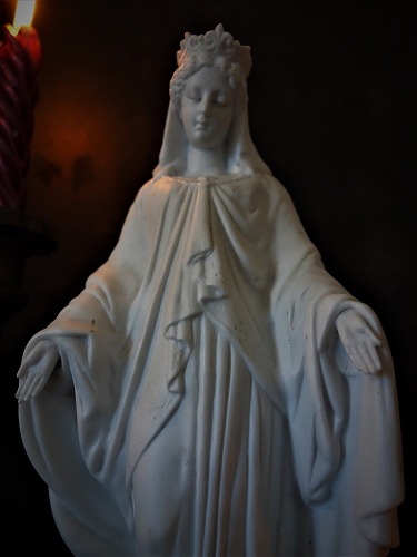 西洋アンティーク フランス ビスクの聖母マリア像／アート