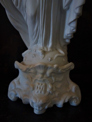 西洋アンティーク フランス ビスクの聖母マリア像／アート＆オブジェ立体