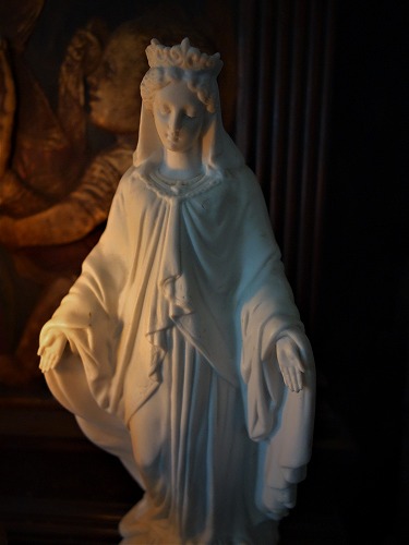 西洋アンティーク フランス ビスクの聖母マリア像／アート＆オブジェ立体