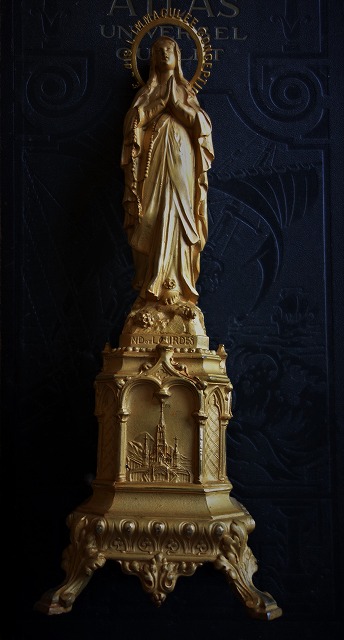 西洋アンティーク フランス ルルドの聖母マリア像 ／アート＆オブジェ立体