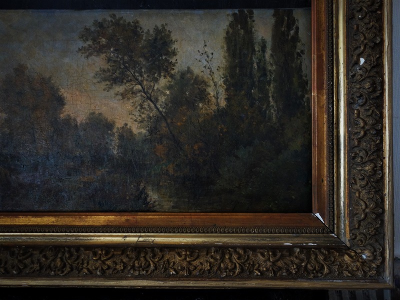 西洋アンティーク フランス 19世紀 絵画用額縁 アンティークフレーム 