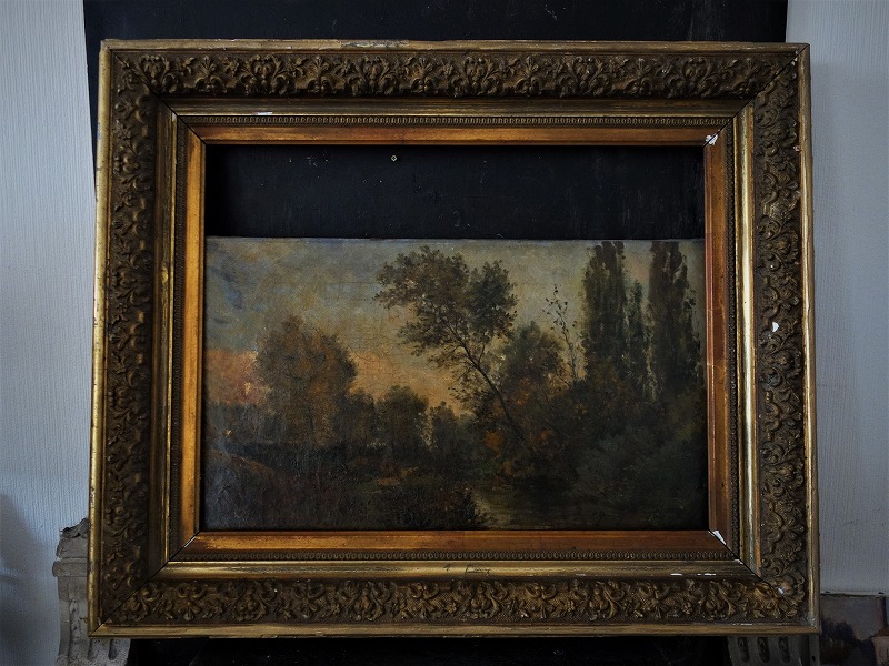 西洋アンティーク フランス 19世紀 絵画用額縁 アンティークフレーム